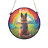 German Shepherd Rainbow Bridge Personalised Stained Glass Effect Suncatcher
